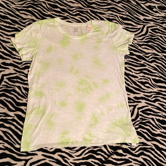 VS Pink light, green tie-dyed tee size XL - Picture 2 of 4